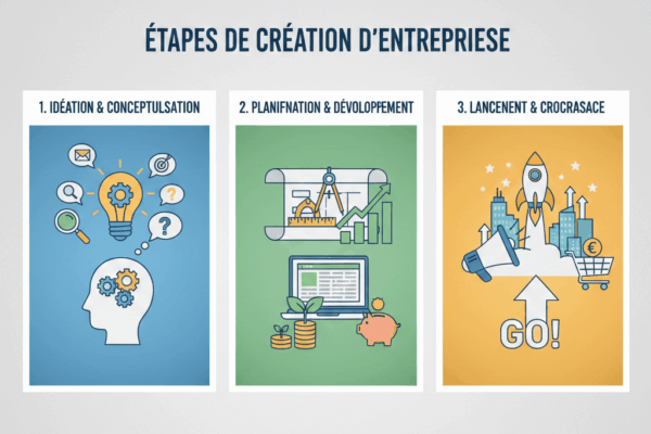Illustration du module Étapes de création d'entreprises