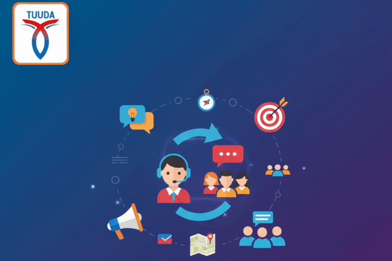 Illustration du module Communication : pictogrammes d'échanges et de messages