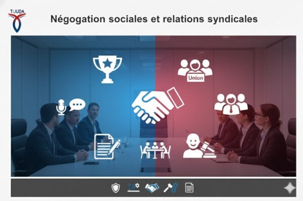 Illustration du module Négociation sociales et relations syndicales